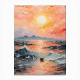 Sunset At Sea Canvas Print