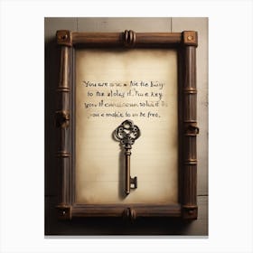 You Are The Key To My Story Canvas Print