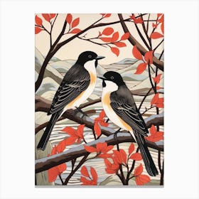 Art Nouveau Birds Poster Common Tern 4 Canvas Print