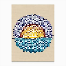 Cross Stitch Pattern - Sunset Canvas Print