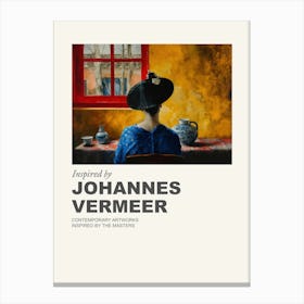 Museum Poster Inspired By Johannes Vermeer 1 Canvas Print