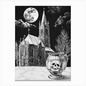 Spooky Church Canvas Print