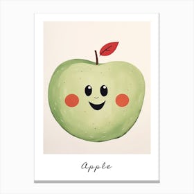 Friendly Kids Apple 4 Poster Canvas Print