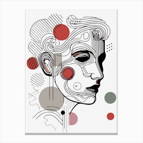 Abstract Portrait Of A Woman 1 Canvas Print