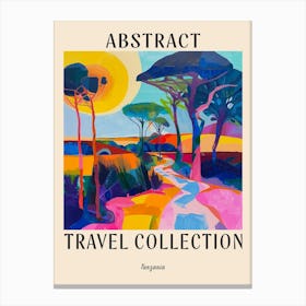 Abstract Travel Collection Poster Tanzania 3 Canvas Print