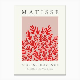 Matisse Print in Red 2 Canvas Print