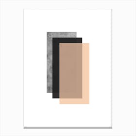 Rectangle Stone Layered Abstract Canvas Print