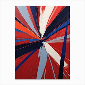 Abstract Red Blue Abstract Painting Canvas Print