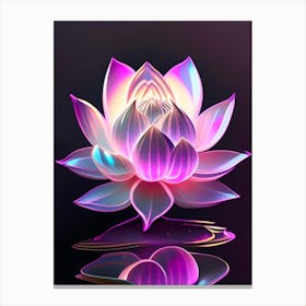 Pink Lotus Holographic 2 Canvas Print