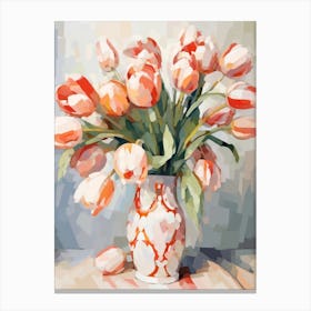 Tulip Flower Still Life Painting 4 Dreamy Canvas Print