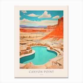 Canyon Point, Utah 2 Midcentury Modern Pool Poster Canvas Print