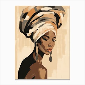 African Woman In A Turban 1 Canvas Print