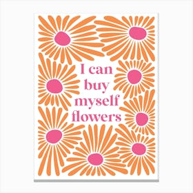 Miley Cyrus Flowers lyrics Canvas Print