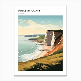 Jurassic Coast England 3 Hiking Trail Landscape Poster Canvas Print