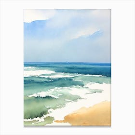 Nobby'S Beach 2, Australia Watercolour Canvas Print