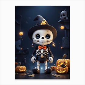 Halloween Skeleton 6 Canvas Print