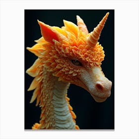 Dragon Made Of Carrots Canvas Print