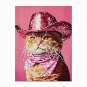 Cowgirl Cat Canvas Print