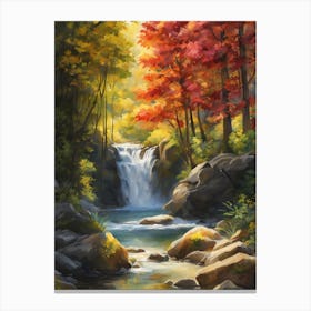 Waterfall In The Forest 2 Canvas Print