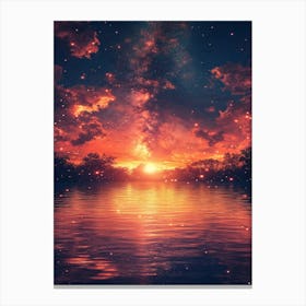 Sunset Over Water 9 Canvas Print