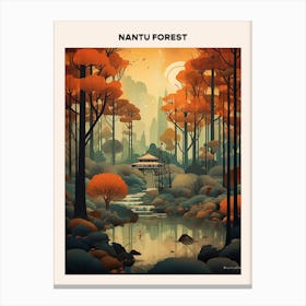 Nantu Forest Midcentury Travel Poster Canvas Print