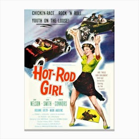 Hot Rod Girl, Movie Poster Canvas Print