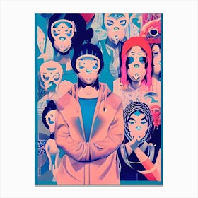 Masquerade Mask Fashion Collage 06 Canvas Print