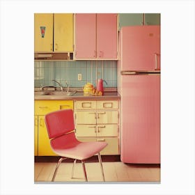 Retro Pastel Kitchen Polaroid Inspired 3 Canvas Print