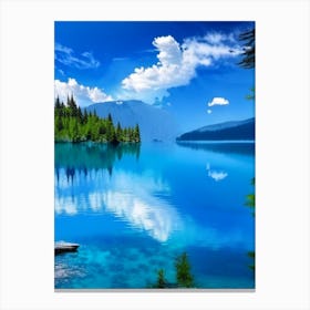 Blue Lake Landscapes Waterscape Photography 1 Canvas Print