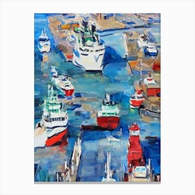 Port Of Halifax Canada Abstract Block harbour Canvas Print