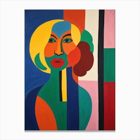 Woman With Colorful Hair Canvas Print