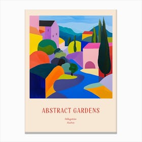 Colourful Gardens Volksgarten Austria 3 Red Poster Canvas Print