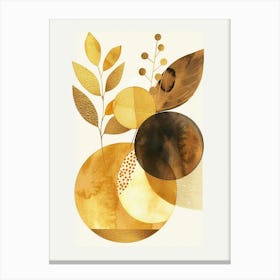 Gold Leaf Print 9 Canvas Print