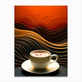 Warm Embrace The Coffee Cup Canvas Print