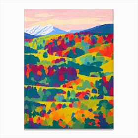 Abisko National Park 1 Sweden Abstract Colourful Canvas Print