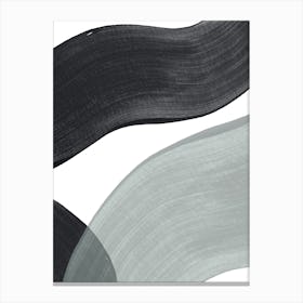 Black And White Abstract Painting 2 Canvas Print