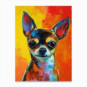Chihuahua Acrylic Painting 7 Canvas Print
