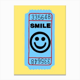 Smile Ticket Canvas Print
