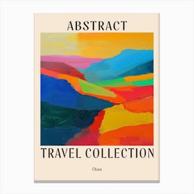 Abstract Travel Collection Poster China 5 Canvas Print