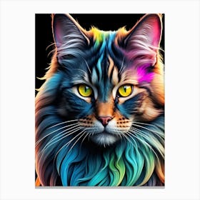 Colorful Cat 5 Canvas Print