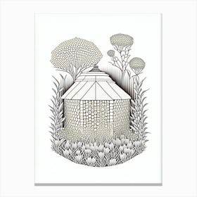 Beehive In A Garden 1 Vintage Canvas Print