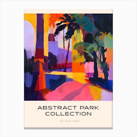 Abstract Park Collection Poster Balboa Park San Diego 2 Canvas Print