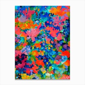 Acropora Gemmifera Vibrant Painting Canvas Print
