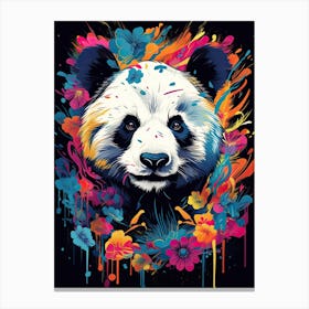 Panda Art In Mural Art Style 4 Canvas Print