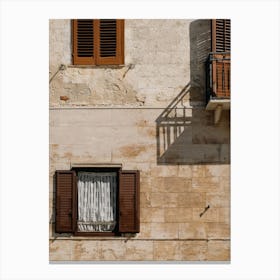 Rustic Italian Windows Canvas Print