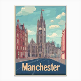 Aihrgdesign A Vintage Travel Poster Of Manchester Featuring T 2c3b3000 4595 4af2 B031 2a47b542f9fb 3 Canvas Print