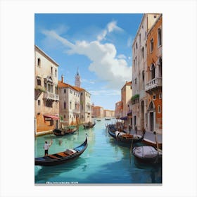Venice Canal..4 Canvas Print