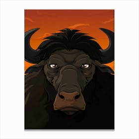 Buffalo Horns Canvas Print