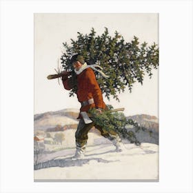 Vintage Tree Haul Canvas Print