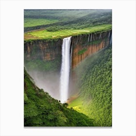 Kaieteur Falls Of The North, Guyana Realistic Photograph (2) Canvas Print